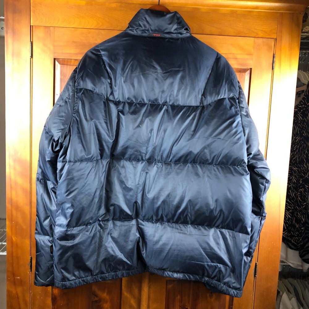 SOLD - Tumi Navy Blue Packable Down Puffer Jacket - Picture 3 of 17
